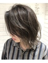 エイト 博多店(EIGHT hakata)&nbsp;【EIGHT博多】nabe_ハイライトバレイヤージュ×シルバー