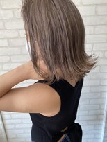 ココテラス(coco terrace) 切りっぱなしボブxシルバーベージュ☆髪質改善/ハイトーン/韓国