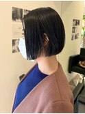 暗髪カラー×ボブ