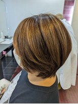 パウダーヘアー ルミニティ(powder hair luminity)&nbsp;脱白髪染め　ハイライト　ショートヘア◎30代40代50代