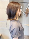 まとまるボブ×インナーベージュ