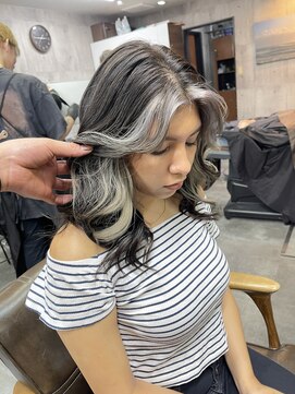 ラフ(LAFF) #バレイヤージュ#グレージュカラー#ボブウルフ#ココアベージュ