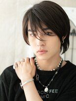 トニーアンドガイ メン 与野駅前店(TONI&GUY MEN)&nbsp;斜めバングポイント！無造作セクシー黒髪ボブウルフe与野