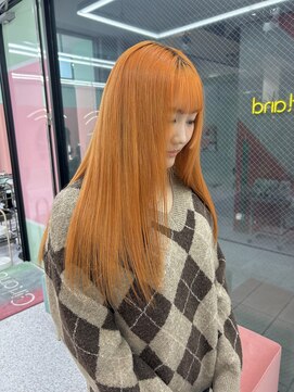 ガーランド(Girland) 【girland】オレンジカラー 韓国風/レイヤーカット