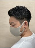 七三 オールバック 田町 理容室 顔剃り 床屋 ツーブロック