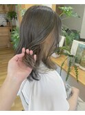 イヤリングカラーセミロング