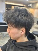 ジェットモヒカンスパイラルパーマニュアンスパーマメンズカット
