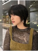 ショートウルフレイヤーブルージュ前髪ありイルミナ銀座