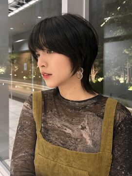 ピークアブー 銀座並木通り(PEEK-A-BOO) ★ショートウルフレイヤーブルージュ前髪ありイルミナ銀座