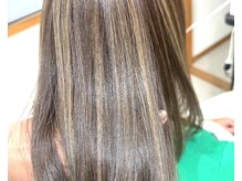 縮毛矯正。ブリーチ、ハイライト髪でも傷まない艶々なストレート