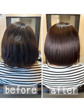 グロス(gloss) 【箕面豊中池田】髪質改善縮毛矯正ビフォーアフター