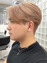 オリーブベージュメンズミルクティーベージュシースルーマッシュ