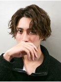 センターパート波巻きパーマスパイラルパーマツイストスパイラル