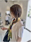 髪質改善 チェリーブラウン チェリーレッド ボブ