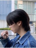 韓国風ニュアンスセンターパートマッシュウルフショート