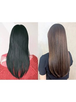 <髪質改善&縮毛矯正>硬さを感じさせないツヤ髪へ[横浜/天王町/ショート/ボブ/髪質改善/オージュア/学割U24]