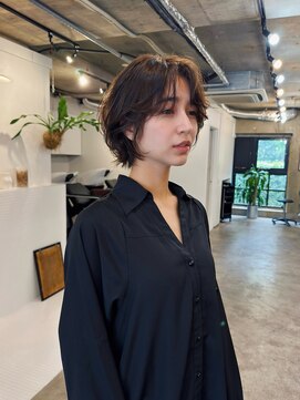 ヒュージ 三軒茶屋(huge) ショートボブ/ニュアンスパーマ/顔周りカット/20代30代