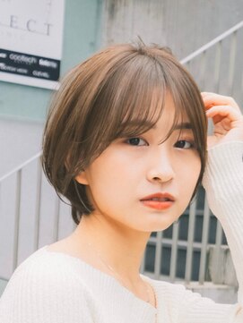 ガーデンヨコハマエスト(GARDEN YOKOHAMA est) ショート　ショートボブ　ハンサムショート　前髪　暗めカラー