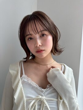 フォト 武蔵小杉(foto) ミディアム暗めカラーデザインカラーフェイスフレーミング