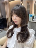 姫カットレイヤー/マロンベージュ/韓国風巻き/顔周り/前髪/大宮