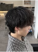 シャドウパーマメンズカットパーマ韓国系波巻スパイラルパーマ