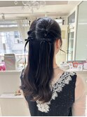 【li'a】お呼ばれヘア ハーフアップ