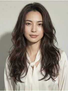 バーシャミ 博多(Baciami) くびれミディアムレイヤーカットデジパカーテンバング酸性パーマ