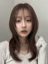 オーラ オモテサンドウ(Aura omotesando) 明るめショコラブラウン×韓国風ハッシュレイヤー
