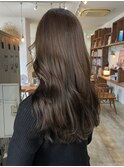 夏カラー透明感グレージュ◎ブリーチなしカラーレイヤーカット
