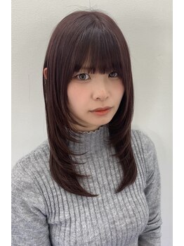ダスティ 梓川店(Dasty)の写真/骨格と髪質を見極め、スタイリングも簡単顔周りカットで大人可愛い女性を演出♪