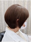 まるみショートボブ/伸ばし中ヘア