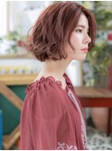 ★センターパートこなれヘアくせ毛風ボブパーマ20代30代40代★8