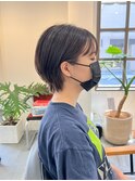 ナチュラルショートxインナーカラー