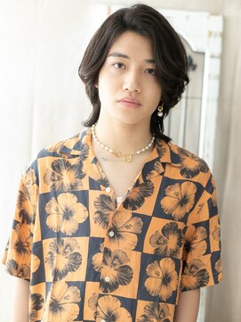 モッズヘアメン 名護大東店(mod's hair men) ≪mod's men≫Cカールでルーズなかき上げワイルドウルフヘアa