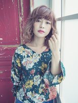 ヘアースペース モナ 清水店(HAIR SPACE Mona) ハイトーンミディアムの艶感ウェーブstyle/ベイビーピンク