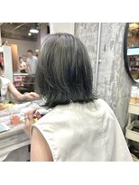 ピア(Pia) パツっとボブ × アッシュグレー