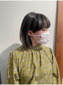 ワイドバングマッシュボブ
