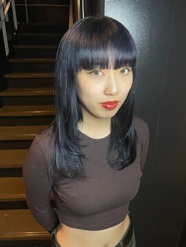 シオ ヘアー デザイン(Sio. hair design) ブリーチありブルー