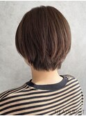マッシュショート×モカブラウンイメチェン美髪くすみベージュ