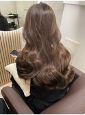 大人かわいいエギョモリミルクティーブラウン ひし形シルエット