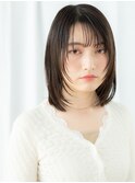 ツヤ髪モカブラウンひし形レイヤーカットb古河20代30代40代