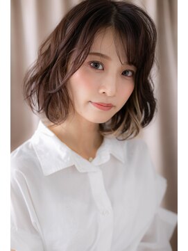 カバーヘア イヴ 戸頭店(COVER HAIR EVE) □イヤリングカラー小顔エアリーボブパーマ405戸頭10代20代30代