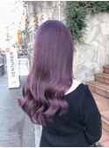 くびれヘアアプリコットオレンジハイライトカラーブルーカラー