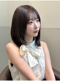 暗髪ミディアムレイヤー