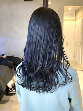 エリマ 調布(elima) ブリーチなしダブルカラーブルーブラックブルージュグレージュ