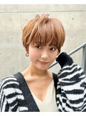 ショートヘア顔周り髪質改善銀座
