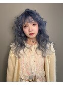 【Haco+】Ibuki_くすみブルー_ブリーチ