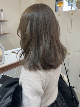アンド グラフ(& Graph.) オリーブベージュ透明感カラーブリーチなしダブルカラー