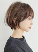 大人ボブ大人ショートボブ切りっぱなしボブ前髪あり似合わせ