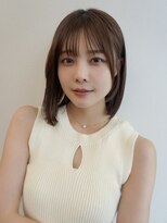 POCKET郡山安積店 ショートカットレイヤーカット髪質改善縮毛矯正【4月1日OPEN予定】 結べるボブ×オリーブベージュ